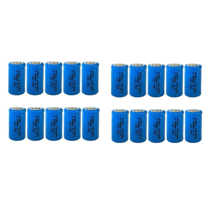 20 Batería de litio recargable 14250 3.7v 300mAh ICR14250 1/2AA Linterna Cámara