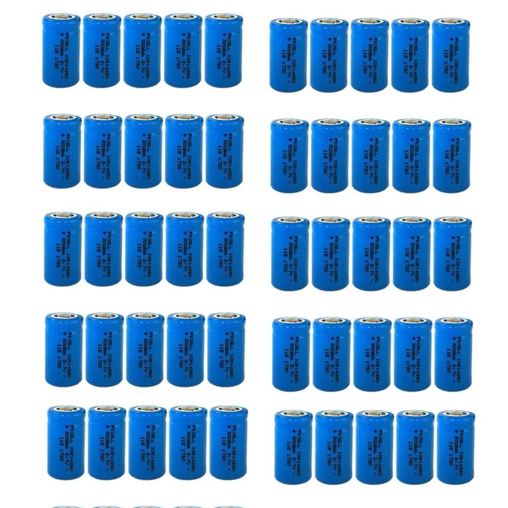 50 Rechargeable lithium battery 14250 3.7v 300mAh ICR14250 1/2AA Flashlight Camera