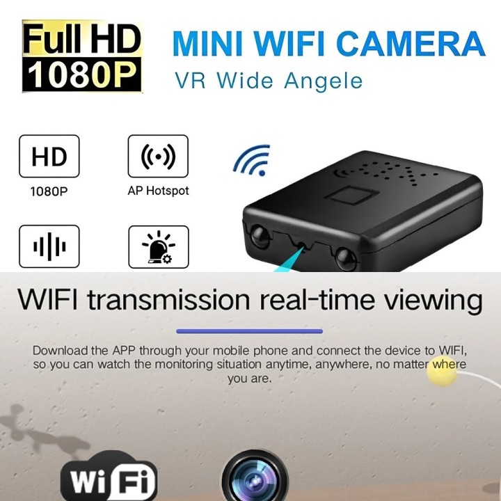 Discreta cámara Wifi 4K Full HD 1080P videocámara IR-CUT grabadora de vídeo detección de movimiento