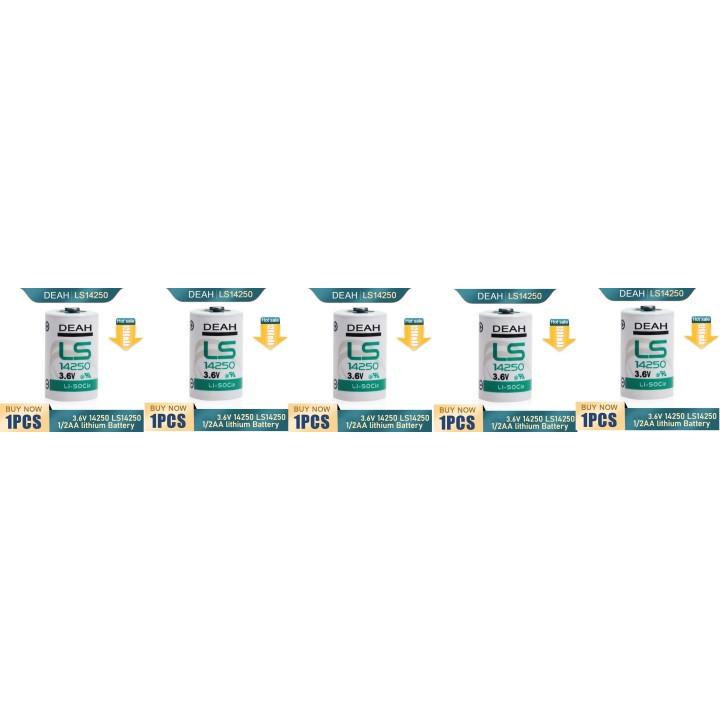 5 pcs ls14250 ls 14250 1 2aa lithium 3.6v battery new