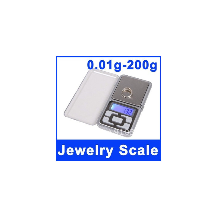 Balanza electrónica de bolsillo portátil pesa 200g medida de peso 0.1g objetos pequeños jr international - 1