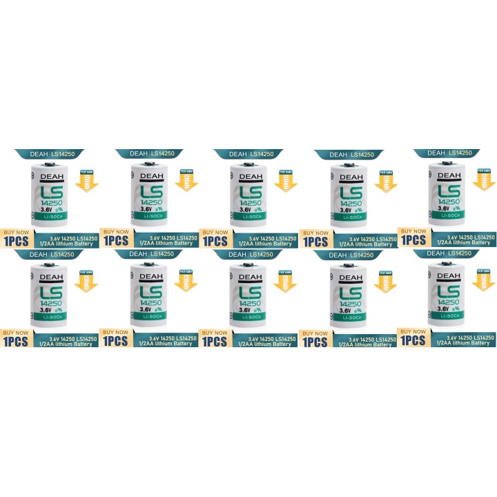 10 saft litio 3,6 v 1/2 aa ls14250 tl5902 tl5151 tl5101 tl4902 ls 14250 sl350 sl750 lct1200