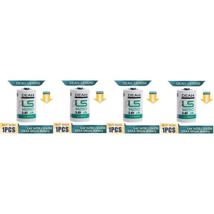 Lot de 4 Piles lithium saft 3.6v 1/2 aa ls14250 tl5902 tl5151 lr14250 tl4902 ls 14250 lct1200