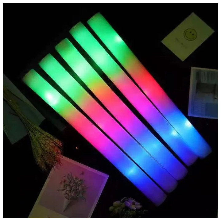 1 Colorful LED Light Stick RGB Tube Light 40cm Flashing Birthday Party Wedding Christmas