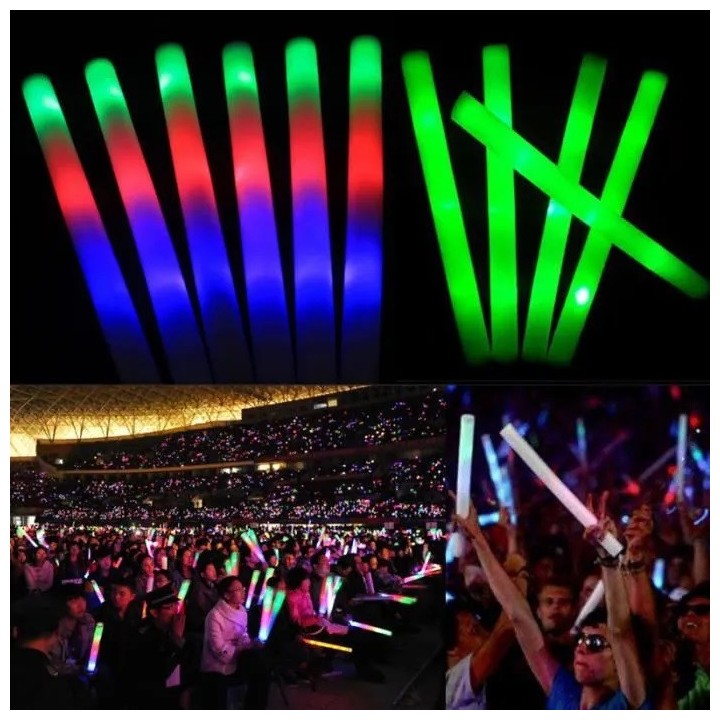 1 Colorful LED Light Stick RGB Tube Light 40cm Flashing Birthday Party Wedding Christmas