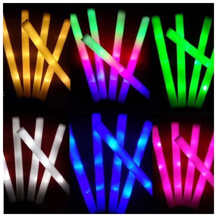 1 Barra de luz LED colorida, tubo de luz RGB, 40cm, intermitente, fiesta de cumpleaños, boda, Navidad