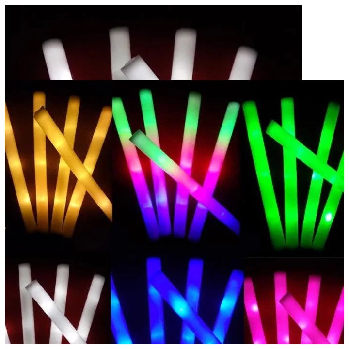 6 Colorful LED Light Stick blue Tube Light 40cm Flashing Birthday Party Wedding Christmas