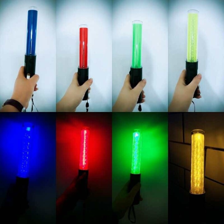 Baton lumineux led rouge + batterie rechargeable + chargeur 220v 5v support magnetique