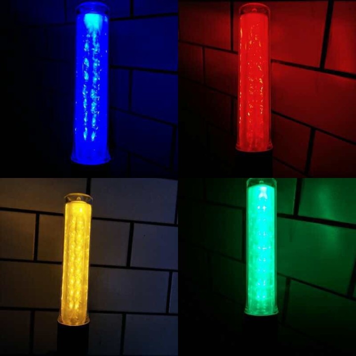 Baton lumineux 26cm led verte + batterie rechargeable + chargeur 220v 5v support magnetique