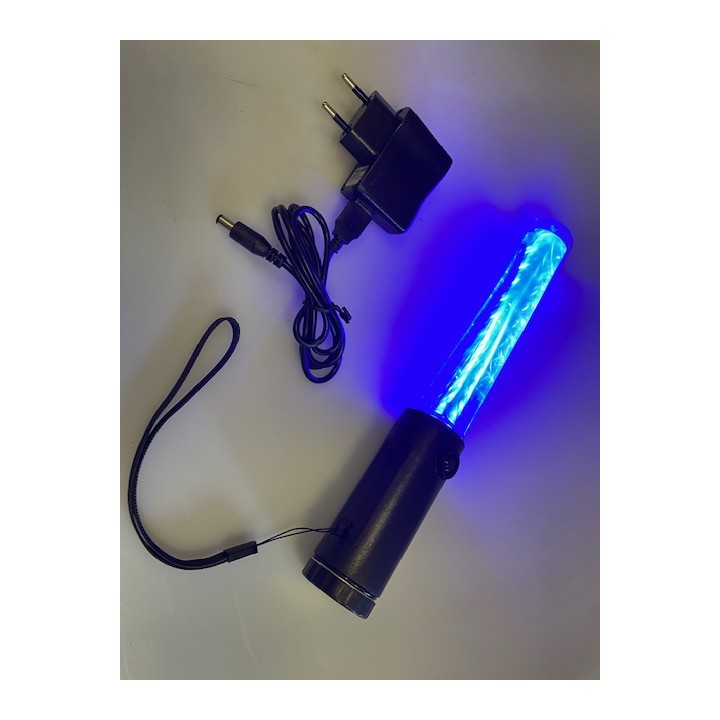 Baton lumineux led rouge + batterie rechargeable + chargeur 220v 5v support magnetique
