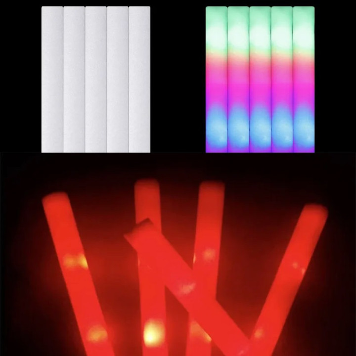 1 Barra de luz LED colorida, tubo de luz Rosa, 40cm, intermitente, fiesta de cumpleaños, boda, Navidad