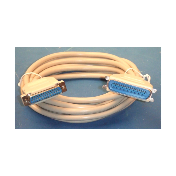 Cable impresora 5 metros cable sub d 25 pts macho hacia centronics 36 pts macho cen - 1