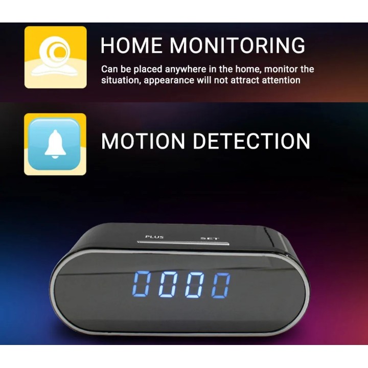 1080P wireless camera clock WIFI rechargeable camcorder night vision motion detection sd