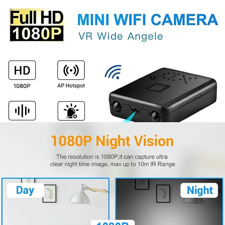 Diskrete WLAN-Kamera 4K Full HD 1080P Camcorder IR-CUT-Videorecorder Bewegungserkennung