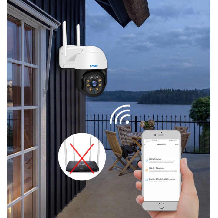 Outdoor surveillance camera PTZ IP WIFI hd 2MP/1080P wireless Zoom x4 night ia Audio