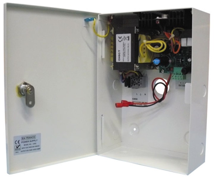 Caricabatterie elettronico automatico batteria ricaricabile 220vca 13.8vcc 5a (cofanetto metallo) jr international - 1