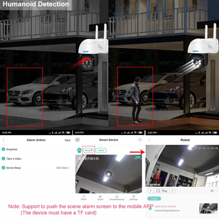 Telecamera di sorveglianza esterna PTZ IP WIFI hd 2MP/1080P wireless 4x zoom visione notturna ia Audio