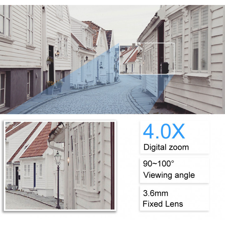 Telecamera di sorveglianza esterna PTZ IP WIFI hd 2MP/1080P wireless 4x zoom visione notturna ia Audio