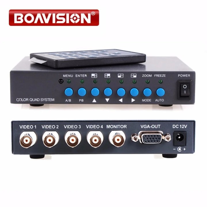 quad couleur 4 cameras quadravision quadra processeur télécommande video surveillance cctv vsp4c
