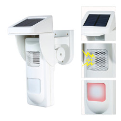 Solarenergie Außenblitz Sirene Pet Immunität Solarenergie Sensor Doppelfunktion