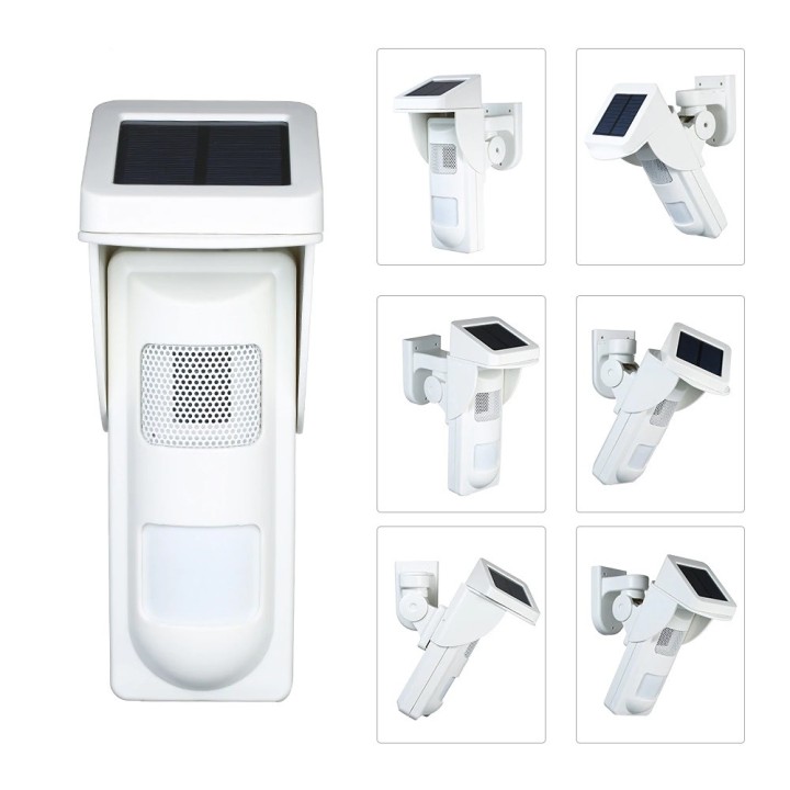 Solarenergie Außenblitz Sirene Pet Immunität Solarenergie Sensor Doppelfunktion