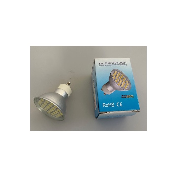 Ampoule gu10 24 led 5w smd 5050 spot blanc froid basse conso 220v 240v eclairage lumiere