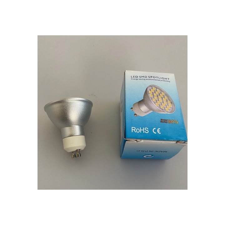 Gu10 led lampadina 5w 24 smd 5050 bianco cold lampadina spot 220v 230v 240v consolidata bassa illuminazione luce