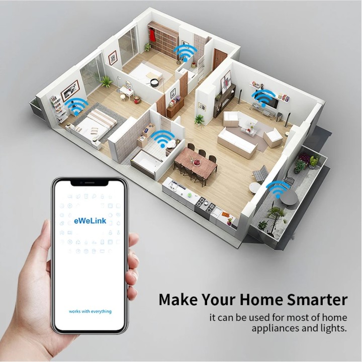 Smart Wifi receiver relay 4 channel radio 433mhz tuya 85-250V 220V 110V 2200W 10A alexa