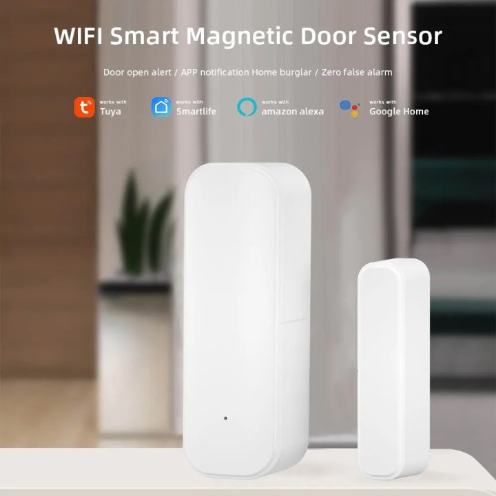 Tuya Door and window opening sensor WiFi detector silent alarm remote control application