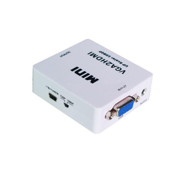 Convertisseur VGA vers HDMI adaptateur 1080P VGA2HDMI pour ordinateur portable DVD