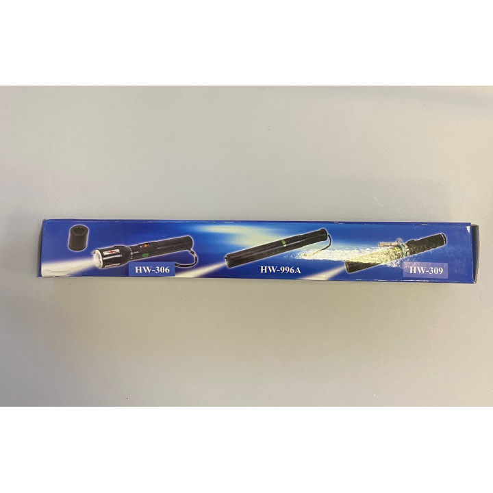 Torche electrifiee eclairage rechargeable taser paralyseur shock electrique 300kv baton defense