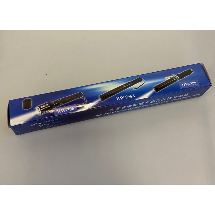 Torche electrifiee eclairage rechargeable taser paralyseur shock electrique 300kv baton defense