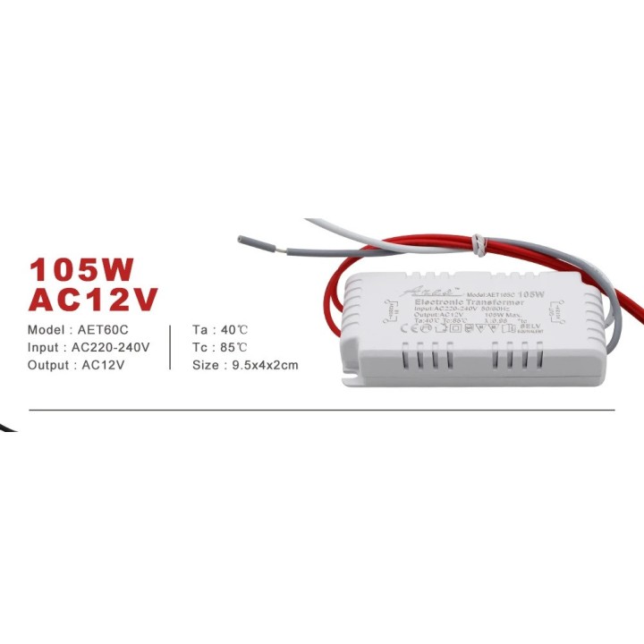 Trasformatore elettronico 105VA illuminazione alogena het105 trasformatore variabile 220v trasformazione