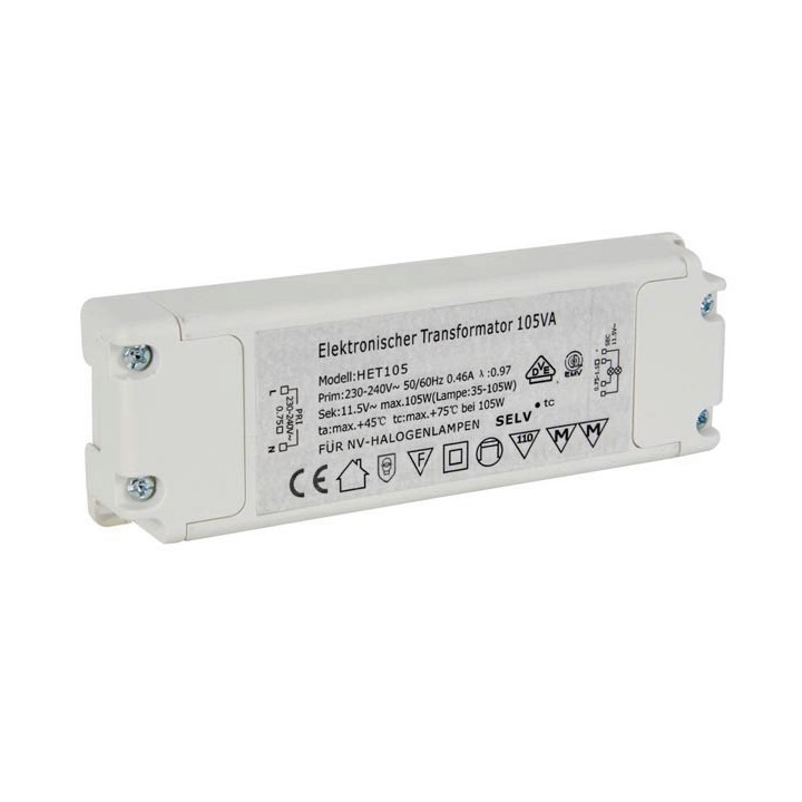 Trasformatore elettronico 105VA illuminazione alogena het105 trasformatore variabile 220v trasformazione