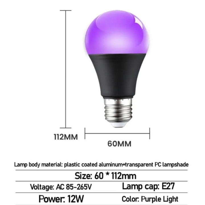 Ampoule lumiere noire lamp75bl 220v 75w e27 effet ultraviolet lampe eclairage disco SOLN60