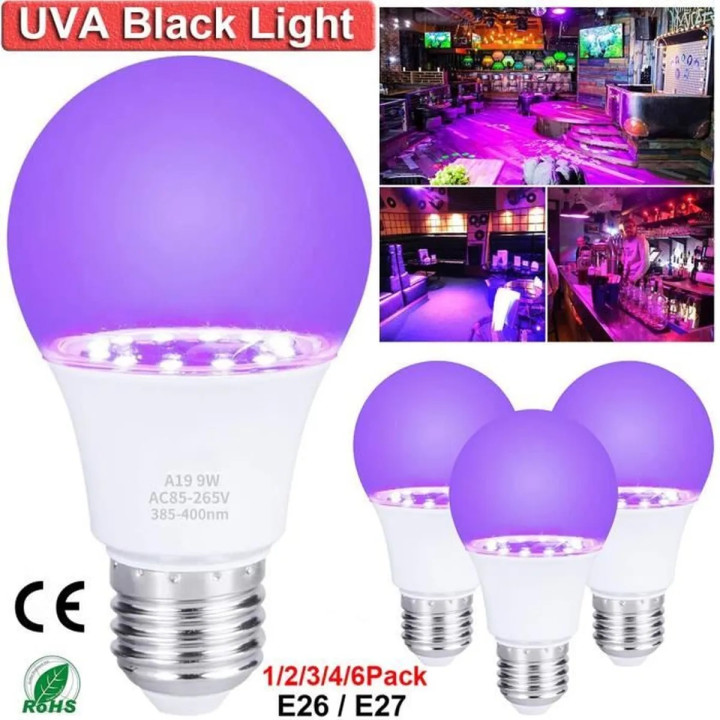 2 lampadina 220v 75w e27 a luce nera lamp75bl illuminazione accessori