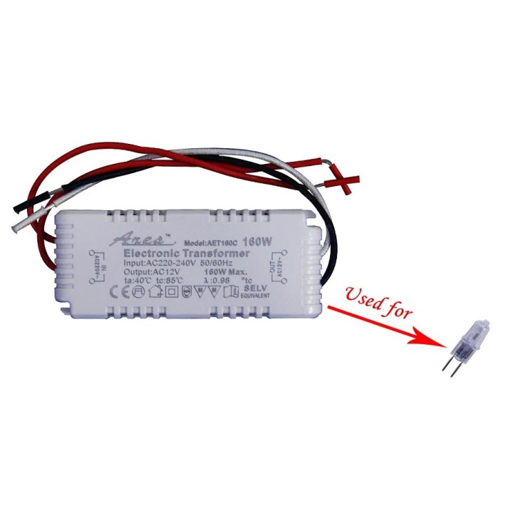 Trasformatore elettronico 110va 120va 140va 160va 160W 220v 230v 12Vac trasformatore per illuminazione alogena