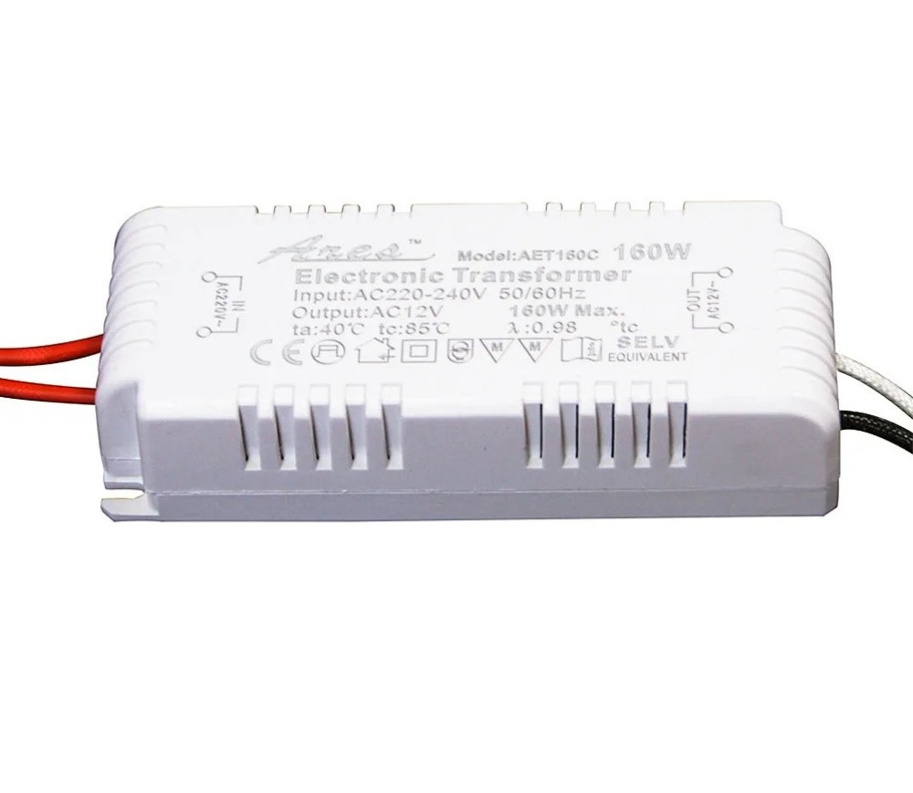 Transformador electrónico 110va 120va 140va 150va 160va 160W 220v 230v 12Vac transformador de iluminación halógena