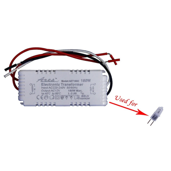 Transformateur electronique 110va 120va 140va 150va 160va 160W 220v 230v 12Vca eclairage halogene transfo