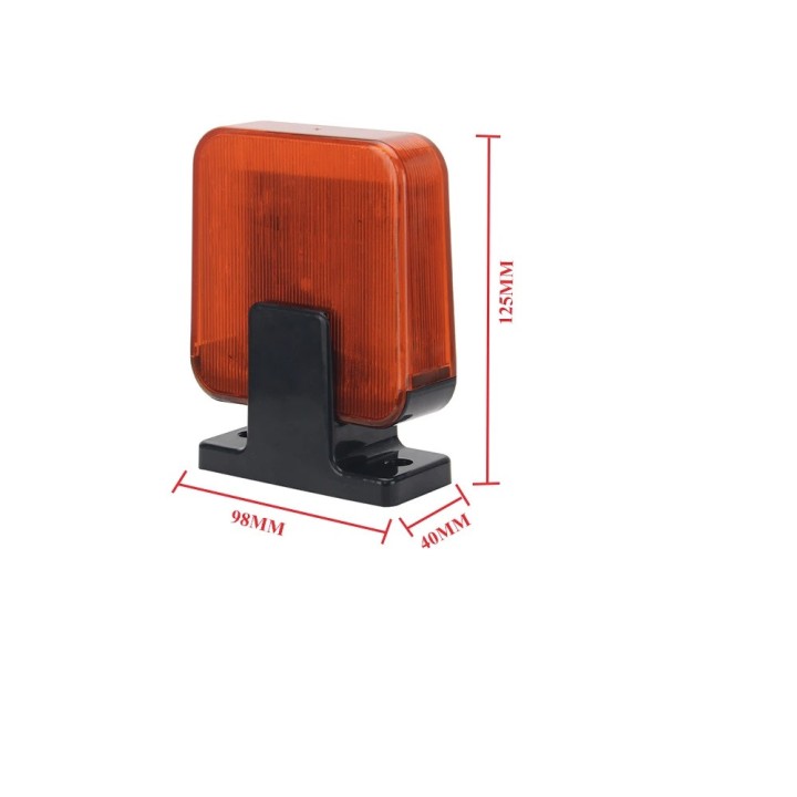 Orangefarbenes LED-Universallicht, Stroboskop-Blinklampe, 12 V DC/AC bis 265 V AC, 12 V, 24 V, 220 V