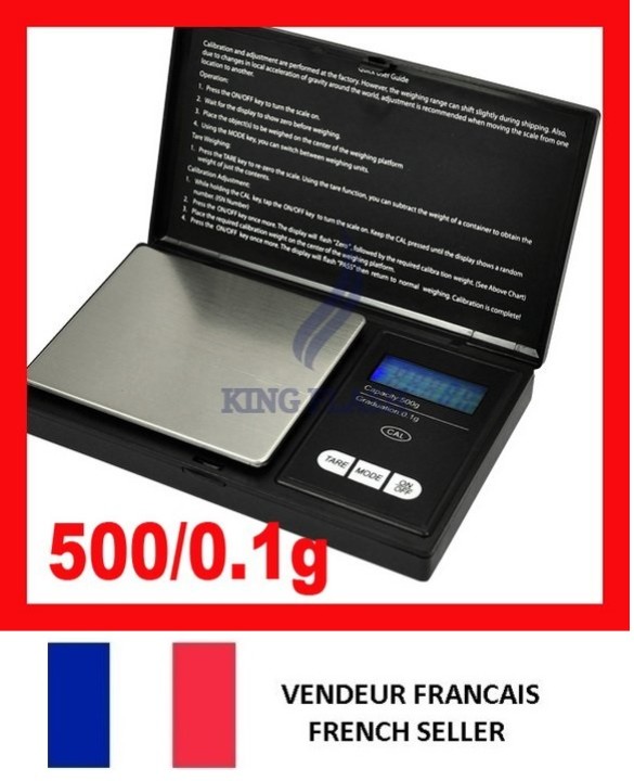 Electronic pocket scale 500g laptop weighs 0.1g weight measure small objects kenex  - 3