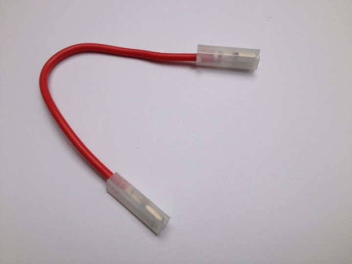 17cm roter kordel 2 faston 6,3 x 0,8 mm buchse auf buchse 12v-batterie 6v batterie 1ah, 6ah, 7ah jr international - 2