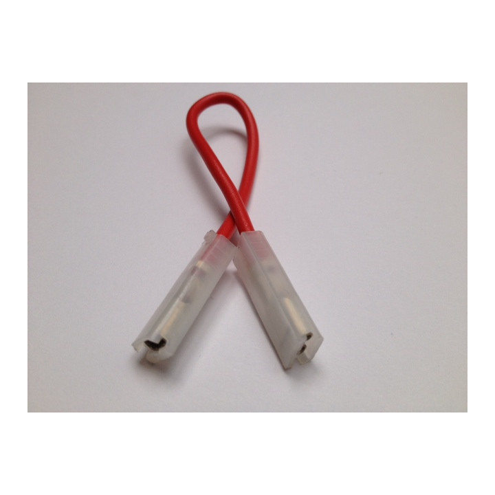 17cm cuerda roja 2 faston 6,3 x 0,8 mm hembra a hembra 12v batería 6v batería 1ah, 6ah, 7ah jr international - 1