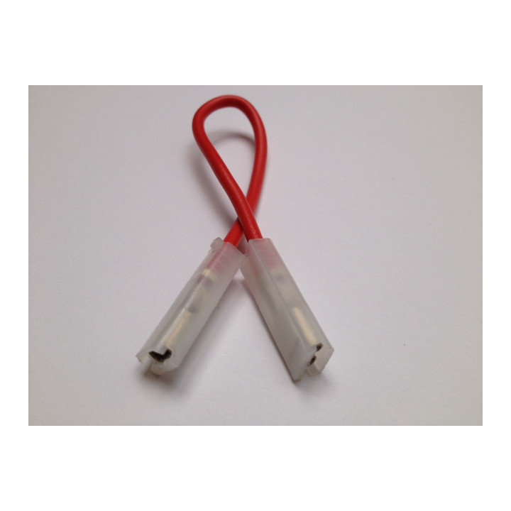17cm red cord 2 faston 6.3 x 0.8 mm female to female 12v battery 6v battery 1ah, 6ah, 7ah jr international - 1