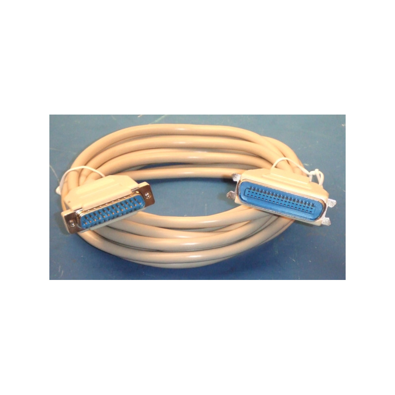 Cable impresora 5 metros cable sub d 25 pts macho hacia centronics 36 pts  macho