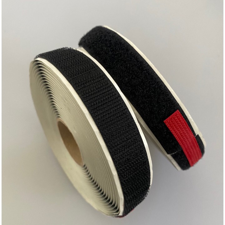 Rollo de 5m velcro macho y hembra cinta negro fijación cero