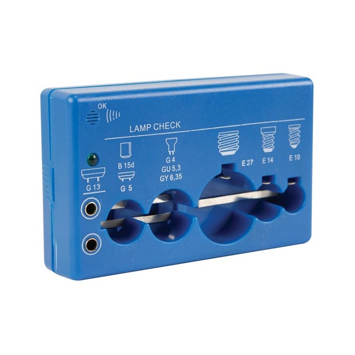 Probador de bombilla indicadora LED pitido G13 B15d/G5 G4/GU5.3/GY6.35 E27, E14, E10