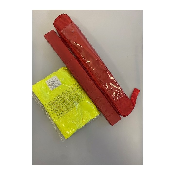 Kit securite route 8 triangle signalisation r27 en11 8 gilet réfléchissant l ce en 471