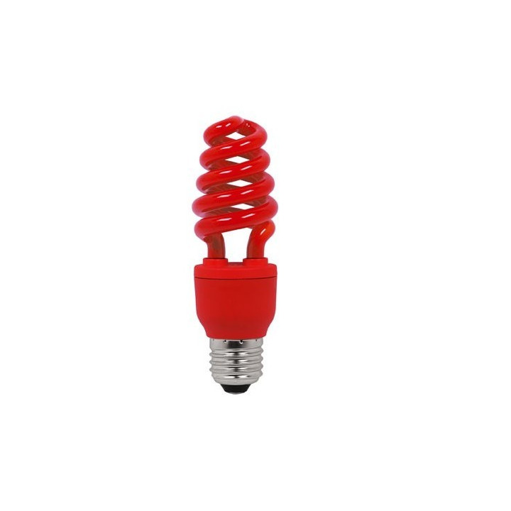 Red spiral compact fluorescent lamp e27 220v 13w 75w fluorescent bulb lighting 230v 240v