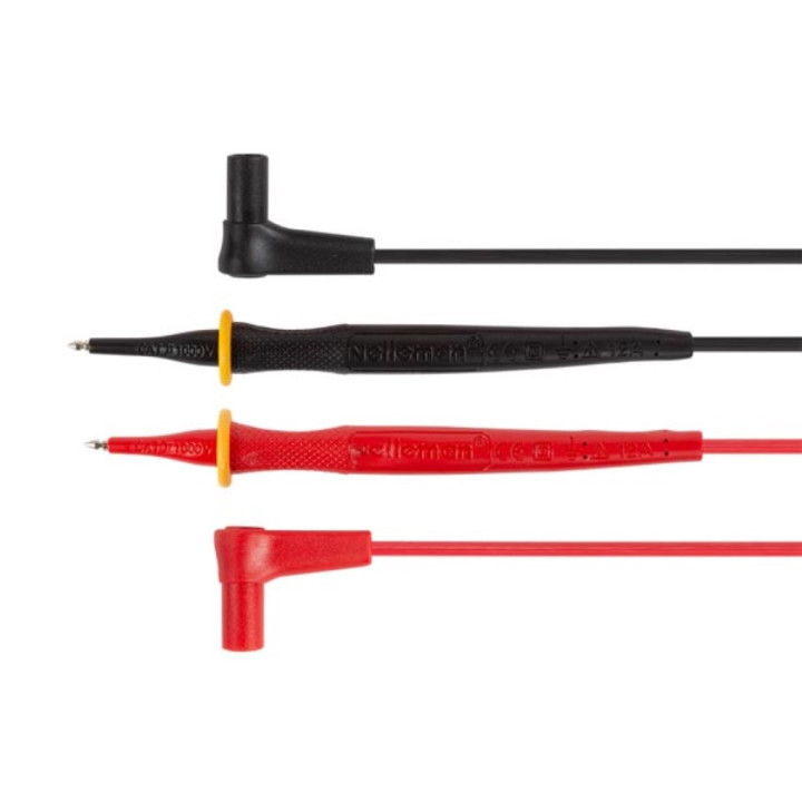 Câbles de mesure en pvc, ensemble, CAT III 600 V, 12 A, 2 mm/4 mm